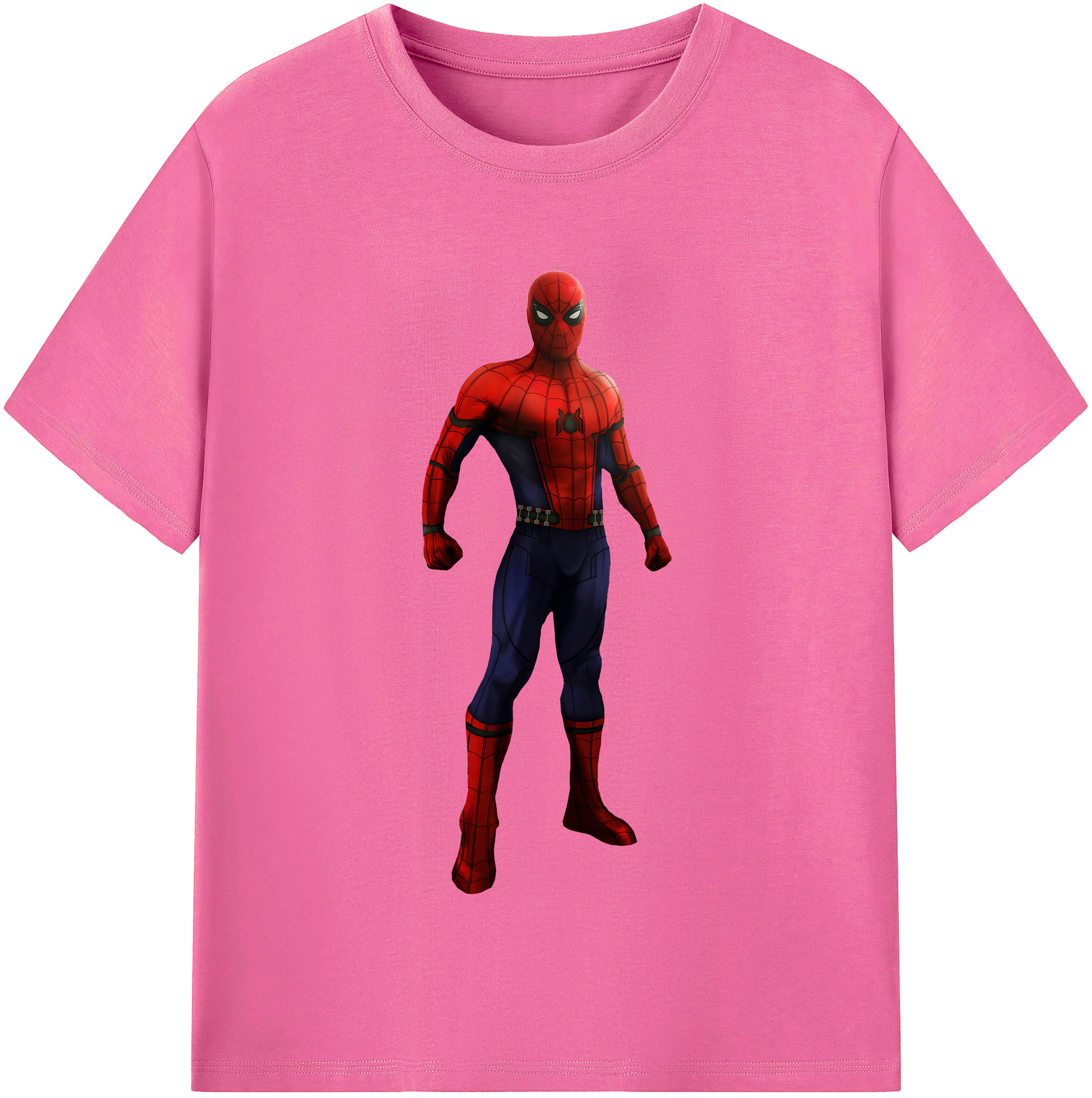 （画像用） Spider Man スパイダーマン レディースカジュアルプリントTシャツ（綿100％）